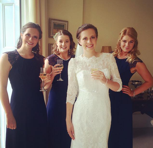 940s wedding bridesmaids
