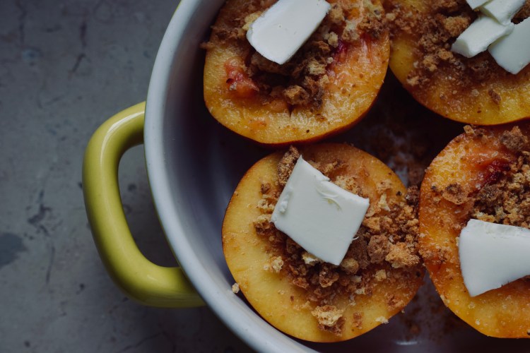 baked peach